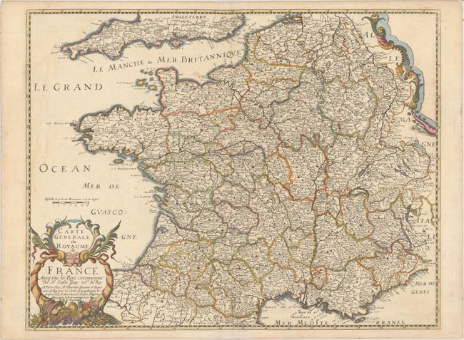 Carte Generale du Royaume de France avecq Tous les Pays Circomuoisins