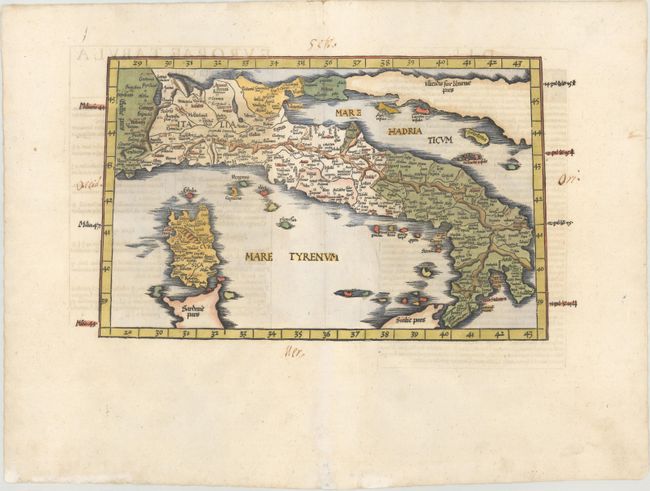Europae Tabula Sexta Continet Italiam & Cyrnum Insulam