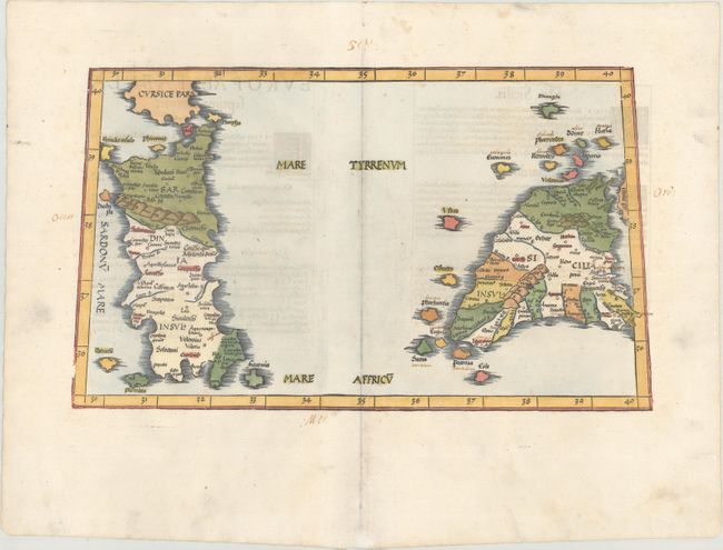 Europae Tabula Septima Continet Sardiniam & Siciliam Insulas