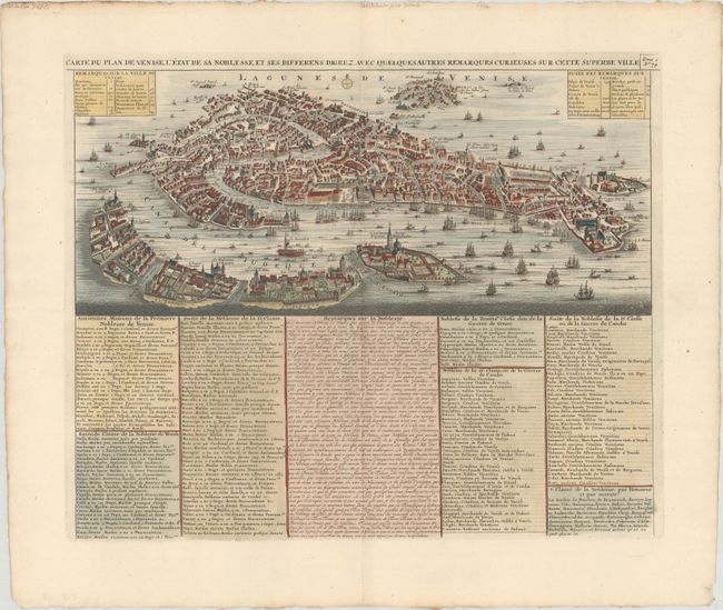 Carte du Plan de Venise, l'Etat de sa Noblesse, et ses Differens Degrez, avec Quelques Autres Remarques Curieuses sur Cette Superbe Ville