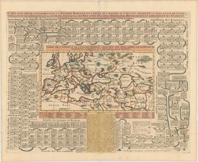 Carte pour Servir d'Introduction a l'Histoire Romaine et a Celle de l'Empire, ou l'on Fait Observer la Genealogie de Cesar...