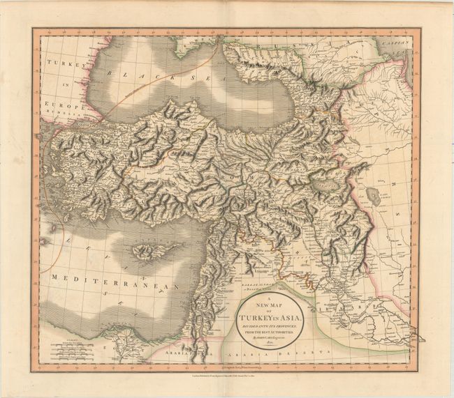 A New Map of Turkey in Asia, Divided into Its Provinces, from the Best Authorities