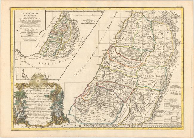 Carte de la Terre des Hebreux ou Israelites Partagee Selon l'Ordre de Dieu aux Douze Tribus Descendantes des Douze Fils de Jacob...