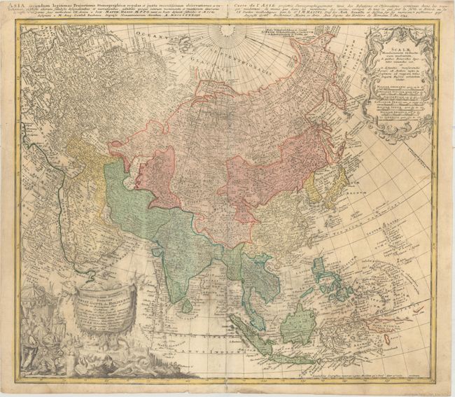 Asia Secundum Legitimas Projectionis Stereographicae Regulas et Juxta Recentissimas Observationes... / Carte de l'Asie Projettee Stereographiquement Tiree des Relations et Observations...