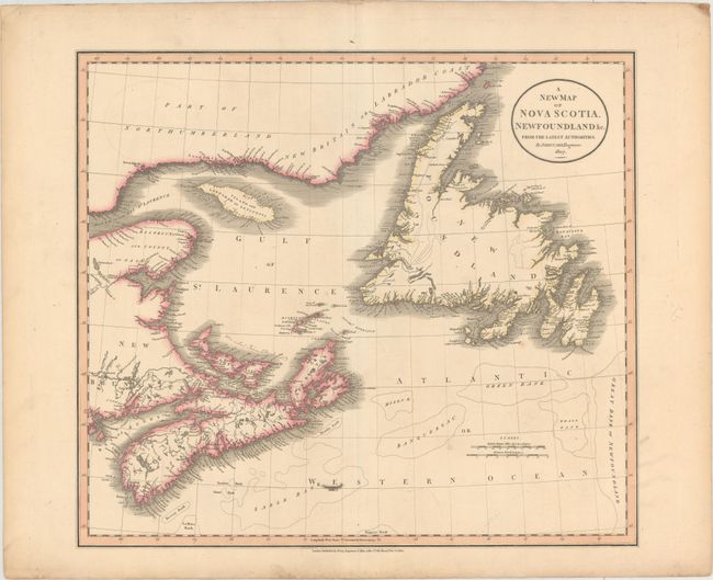 A New Map of Nova Scotia, Newfoundland &c. from the Latest Authorities