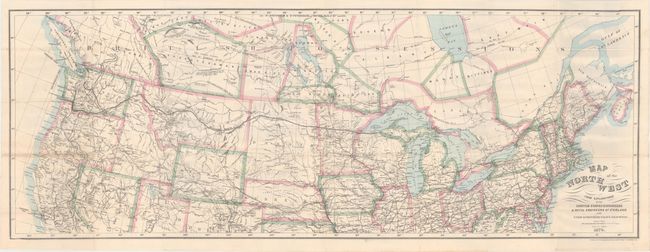 Map of the Northwest from Explorations by the United States Engineers & Royal Engineers of England and Union & Northern Pacific R.R. Surveys [in] The Seat of Empire