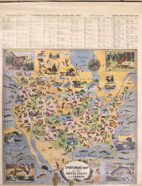 Sportsmen's Map of the United States and Canada