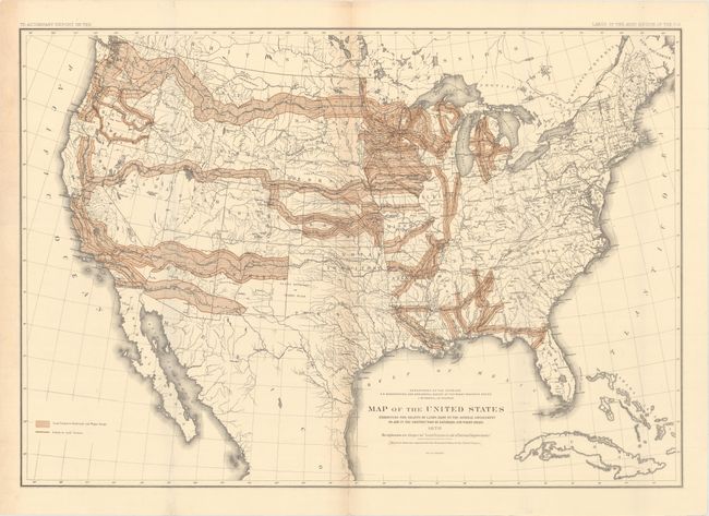 Map of the United States Exhibiting the Grants of Lands Made by the General Government to Aid in the Construction of Railroads and Wagon Roads