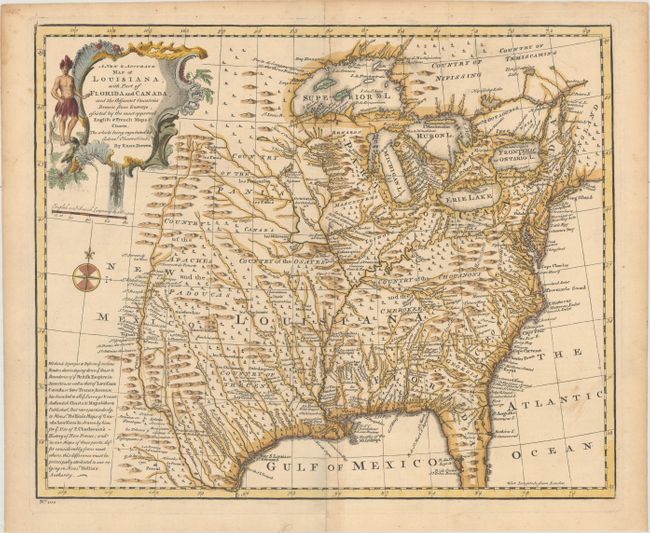 A New & Accurate Map of Louisiana, with Part of Florida and Canada, and the Adjacent Countries. Drawn from Surveys, Assisted by the Most Approved English & French Maps & Charts...