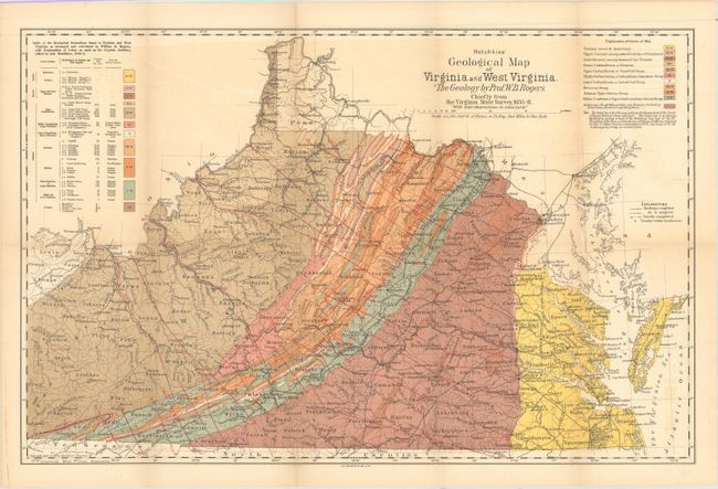 Hotchkiss' Geological Map of Virginia and West Virginia...