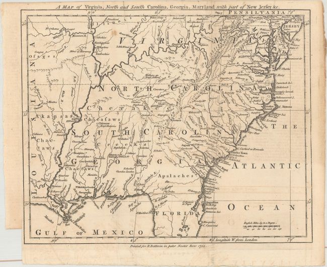 A Map of Virginia, North and South Carolina, Georgia, Maryland with Part of New Jersey &c.