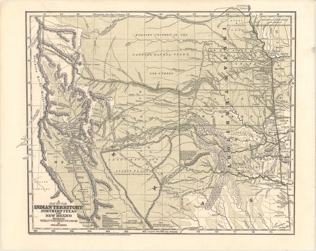 A Map of the Indian Territory Northern Texas and New Mexico Showing the Great Western Prairies