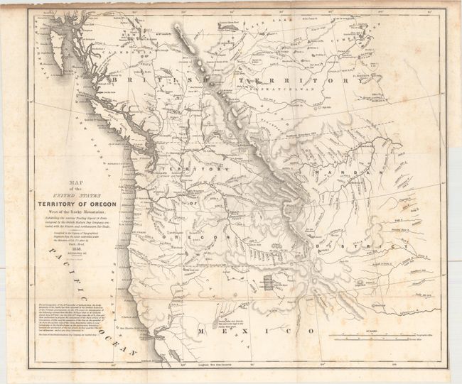 Map of the United States Territory of Oregon West of the Rocky Mountains, Exhibiting the Various Trading Depots or Forts...