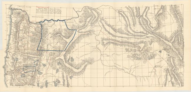 Sketch Map of Oregon Territory. Exhibiting the Locations of the Various Indian Tribes. The Districts of Country Ceded by Them... [with report]