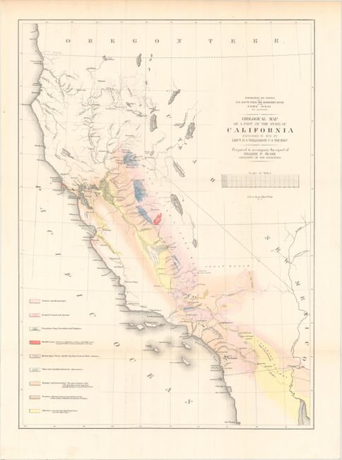 Geological Map of a Part of the State of California Explored in 1853 by Lieut. R.S. Williamson U.S. Top. Engr.