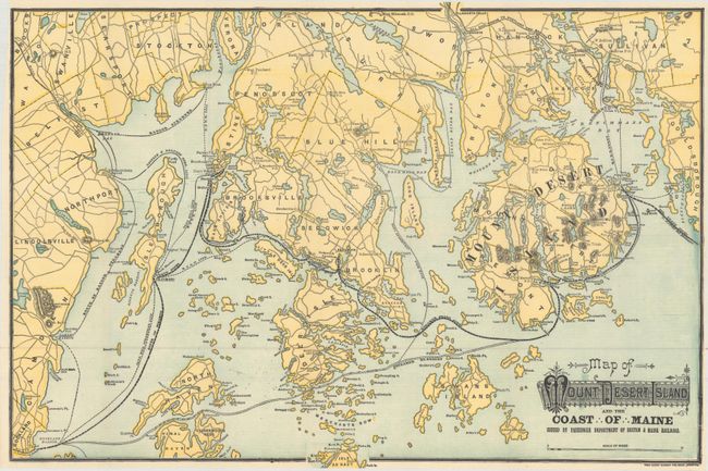 Map of Mount Desert Island and the Coast of Maine