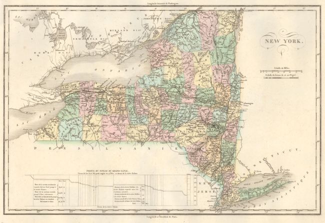 Carte Geographique, Statistique et Historique du New-York