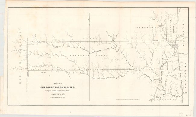 Plat of Cherokee Lands, Ind: Ter: Surveyed Under Instructions from Isaac McCoy