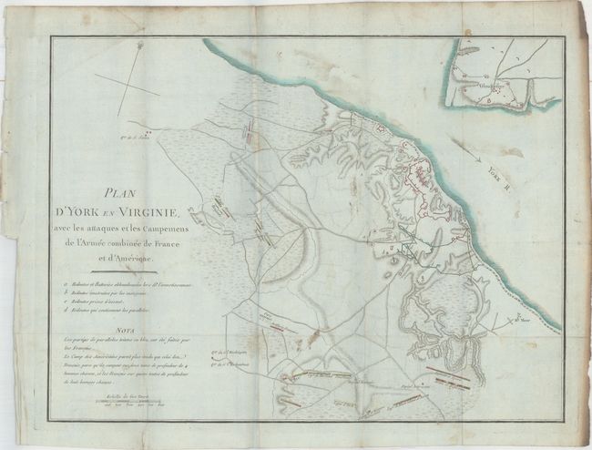 Plan d'York en Virginie, avec les Attaques et les Campemens de l'Armee Combinee de France et d'Amerique