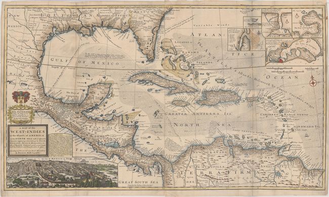 A Map of the West-Indies or the Islands of America in the North Sea; with ye Adjacent Countries; Explaining What Belongs to Spain, England, France, Holland &c...
