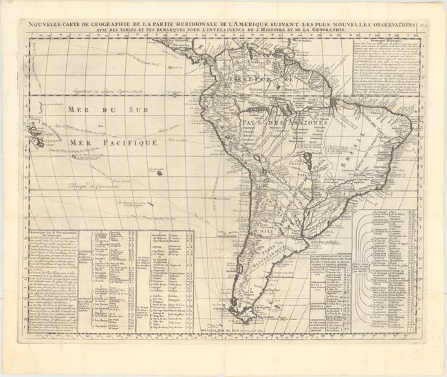Nouvelle Carte de Geographie de la Partie Meridionale de l'Amerique Suivant les Plus Nouvelles Observations...