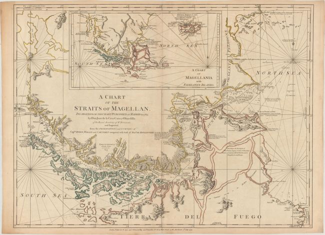 A Chart of the Straits of Magellan. Inlarged from the Chart Published at Madrid in 1769...