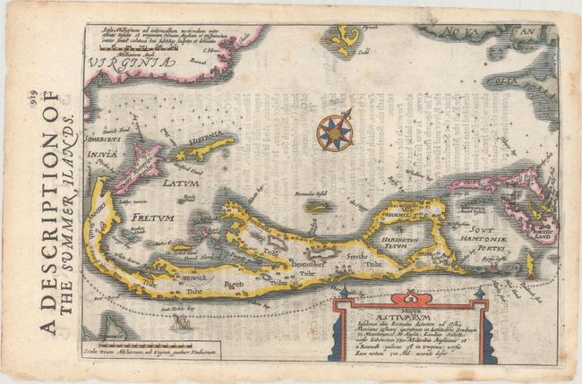 Mappa Aestivarum Insularum Alias Bermudas Dictarum...