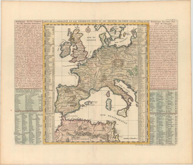 Carte de la Germanie et les Diferents Etats ou Ses Peuples ont Porte Leurs Conquestes