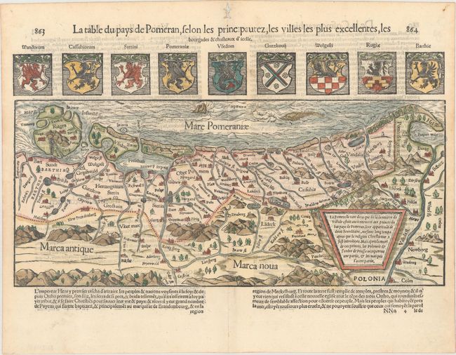 La Table du Pays de Pomeran, Selon les Principautez, les Villes le Plus Excellentes, les Bourgades & Chasteaux d'Icelle