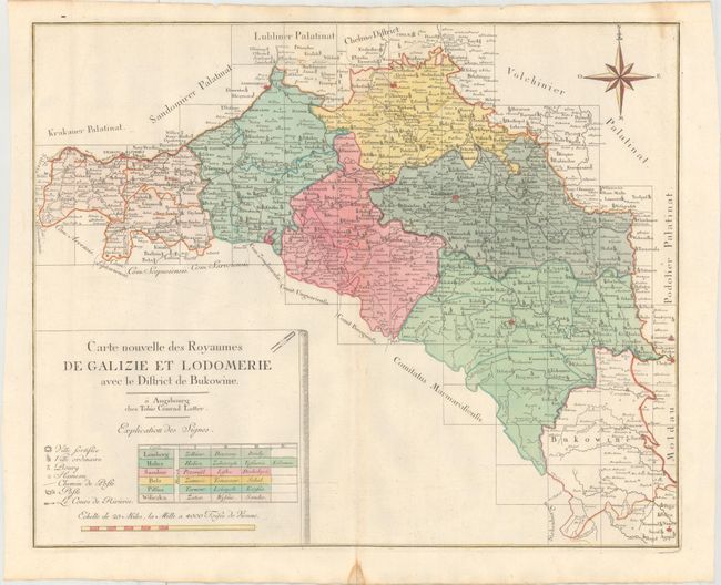Carte Nouvelle des Royaumes de Galizie et Lodomerie avec le District de Bukowine