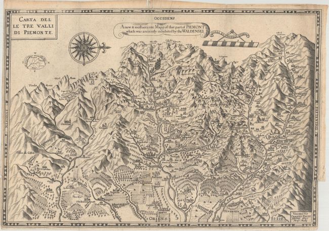 Carta delle Tre Valli di Piemonte / A New & Most Accurate Mapp of That Part of Piemont Which Was Anciently Inhabited by the Waldenses