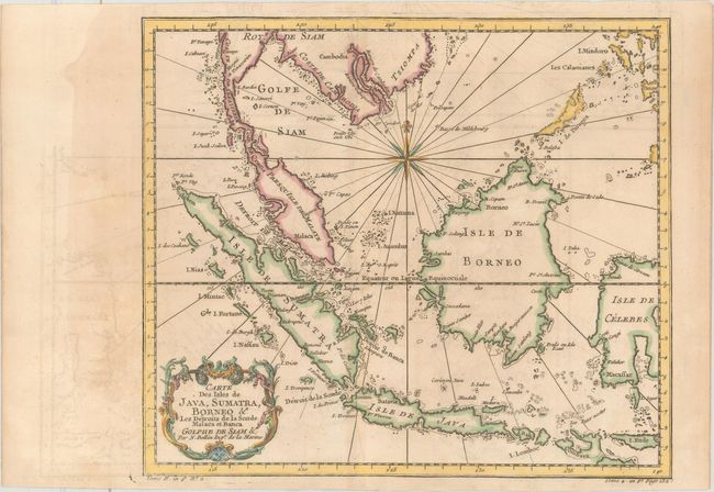 Carte des Isles de Java, Sumatra, Borneo &a. Les Detroits de la Sonde Malaca et Banca Golphe de Siam &a.