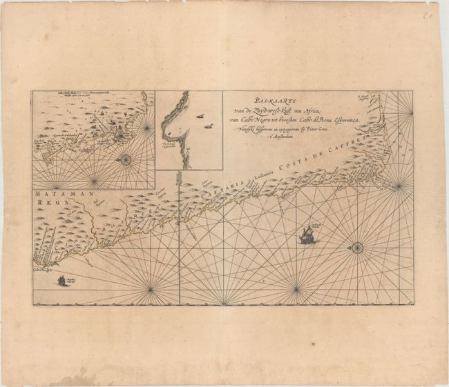 Pas-Kaarte van de Zuyd-West-Kust van Africa; van Cabo Negro tot Beoosten Cabo de Bona Esperanca...