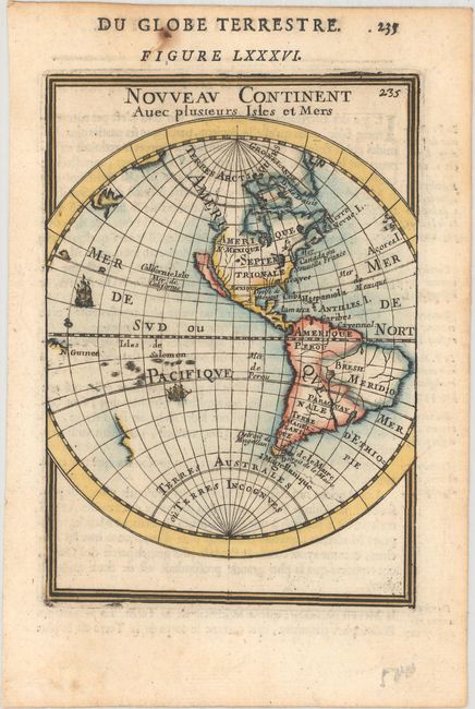 Nouveau Continent avec Plusieurs Isles et Mers