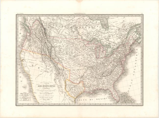 Carte des Etats-Unis d'Amerique, du Canada, du Nouveau Brunswick et d'Une Partie de la Nouvelle Bretagne