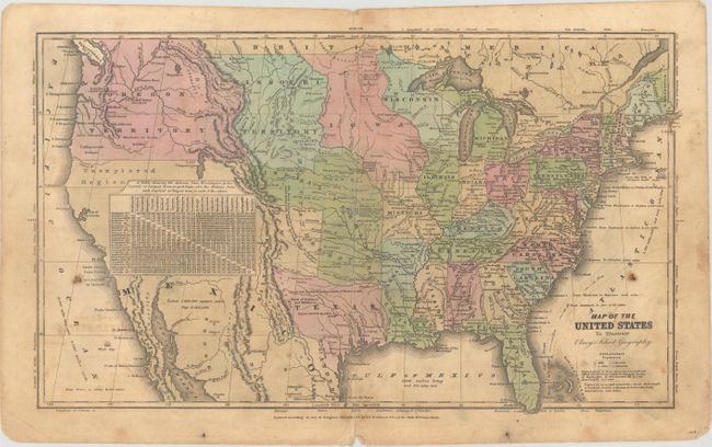 Map of the United States to Illustrate Olney's School Geography