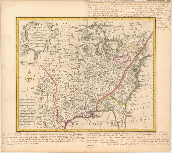 A New & Accurate Map of Louisiana, with Part of Florida and Canada, and the Adjacent Countries. Drawn from Surveys, Assisted by the Most Approved English & French Maps & Charts...