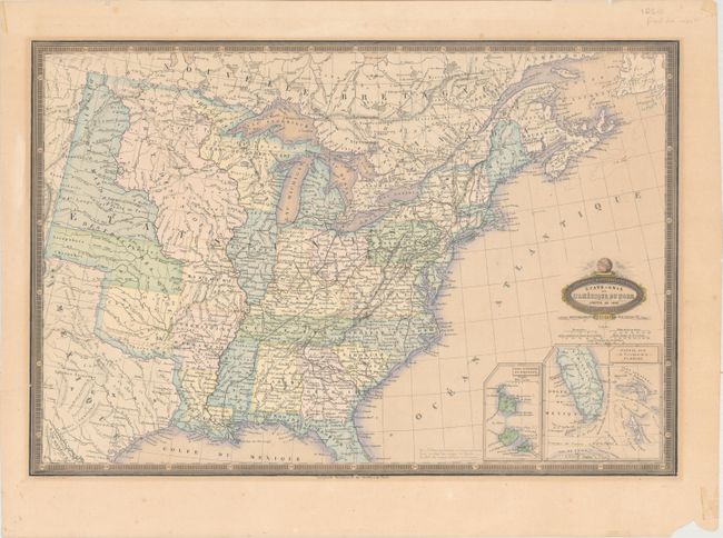 Etats-Unis de l'Amerique du Nord. Limites en 1835