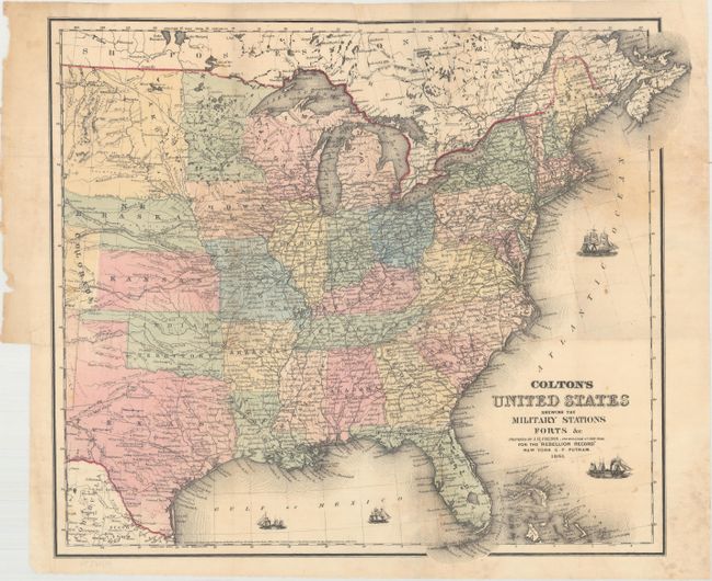 Colton's United States Shewing the Military Stations Forts &c.