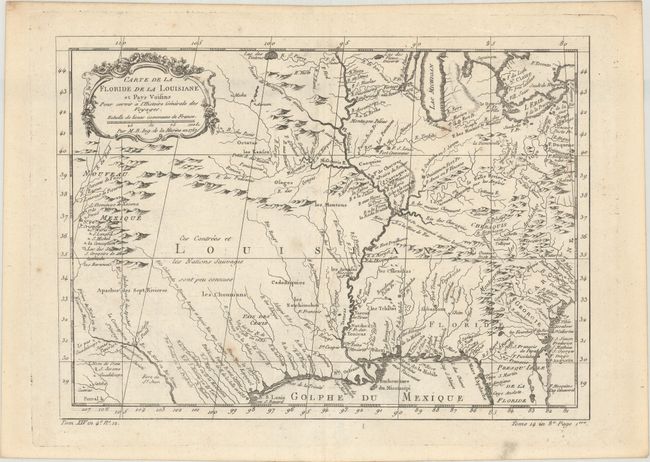 Carte de la Floride de la Louisiane et Pays Voisins pour Servir a l'Histoire Generale des Voyages