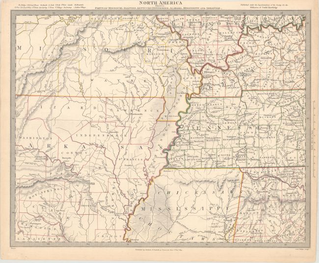 North America Sheet X Parts of Missouri, Illinois, Kentucky, Tennessee, Alabama, Mississippi and Arkansas