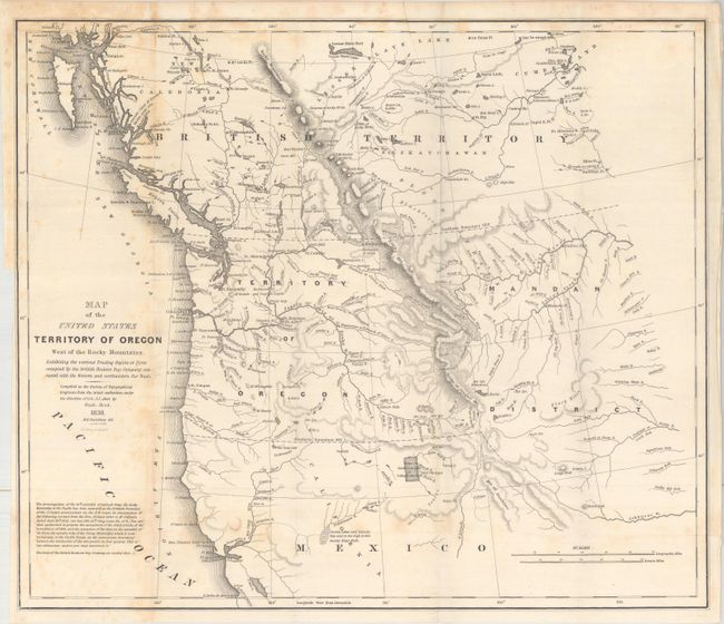 Map of the United States Territory of Oregon West of the Rocky Mountains...