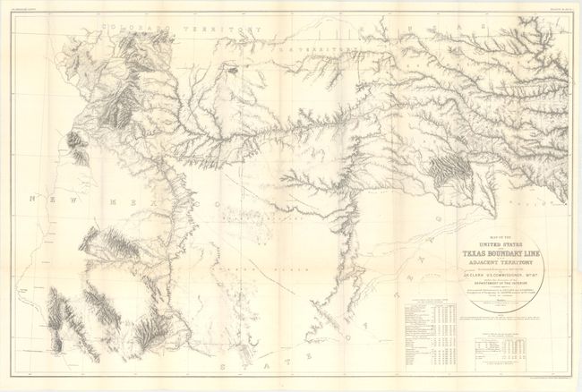 Map of the United States and Texas Boundary Line and Adjacent Territory Determined & Surveyed in 1857-8-9-60...
