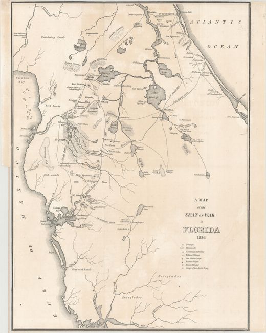 A Map of the Seat of War in Florida [together with] Camp Izard on the Ouithlacoochee River Feb. 29. 1836
