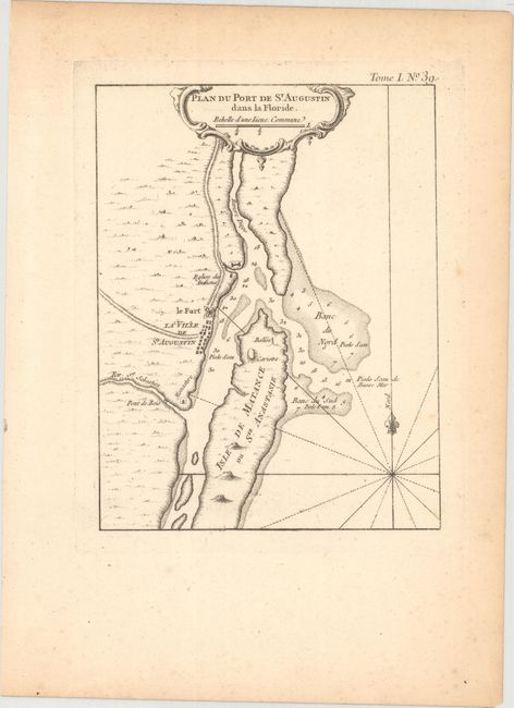 Plan du Port de St. Augustin dans la Floride