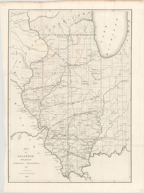 Map of Illinois with Parts of Indiana, Wisconsin, &c.
