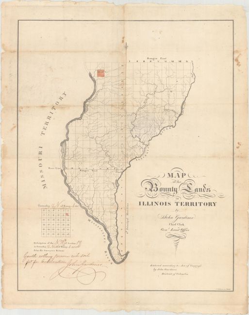 Map of the Bounty Lands in Illinois Territory