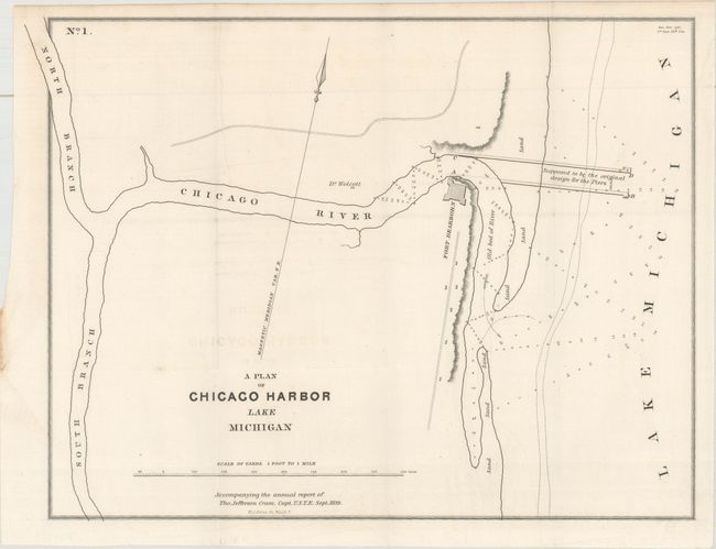 A Plan of Chicago Harbor Lake Michigan