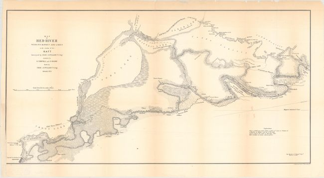 Map of Red River with Its Bayous and Lakes in the Vicinity of the Raft [with report]