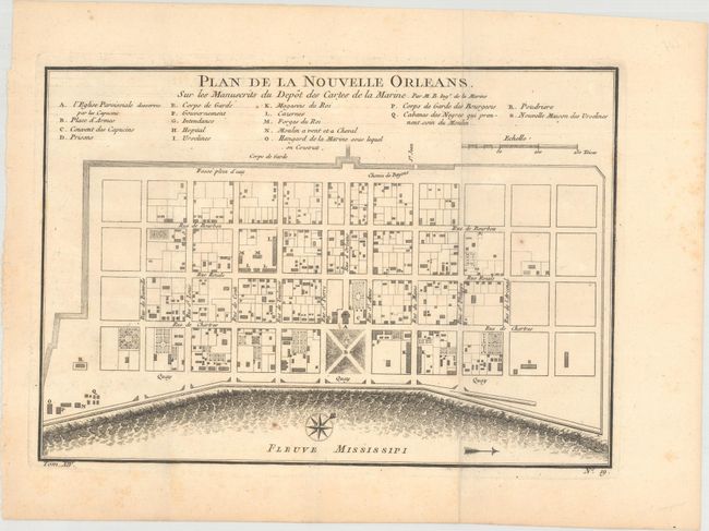 Plan de la Nouvelle Orleans, sur les Manuscrits du Depot des Cartes de la Marine